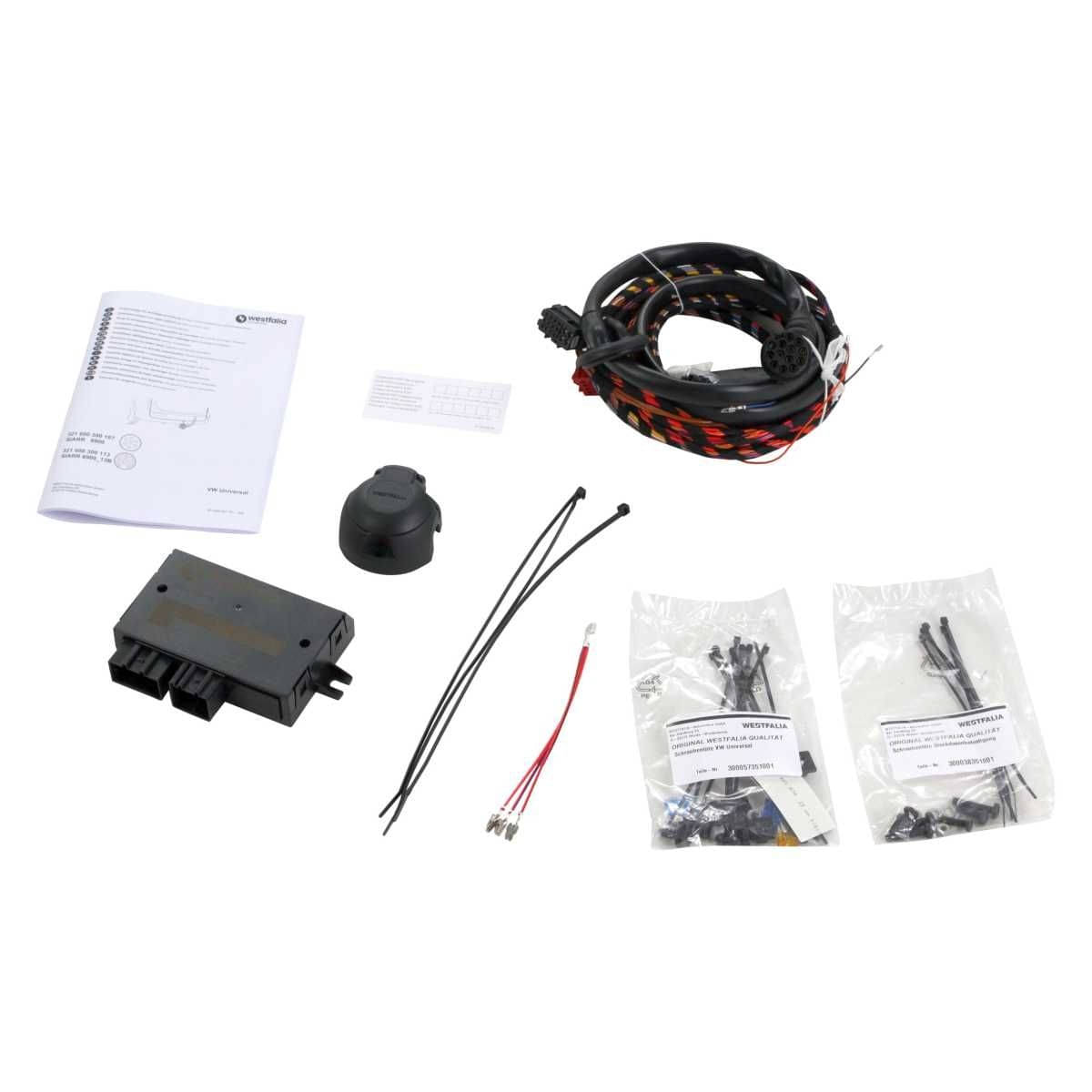 Westfalia Starre Anhaengerkupplung fuer VW Passat Variant-Limousine -B7- -BJ 08-2010-12-2014- VW Passat CC -BJ 11-2011-12-2016- - im Set mit 13-pol. fahrzeugspezifischem Elektrosatz - 321821900113