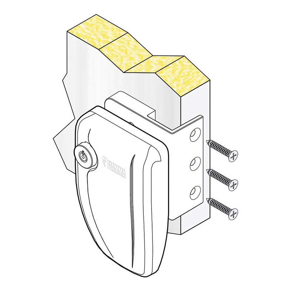 FIAMMA Safe Door Frame 3 One Key weiss 08022-02-