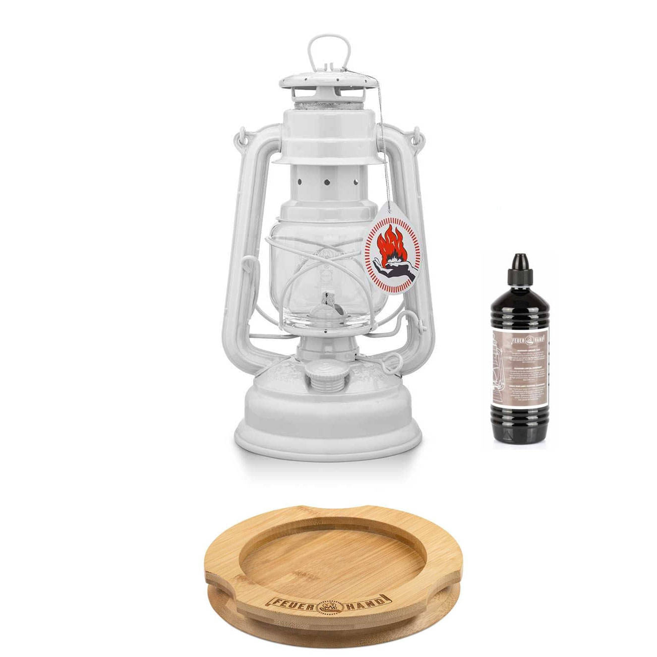 FEUERHAND Sturmlaterne 276 Pure White Starter-Set 3.0