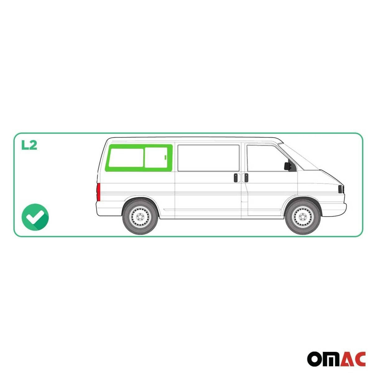 OMAC Seitenfenster Schiebefenster VW T4 L2 Bj. 1990-2003 Hinten Rechts OMAC Seitenfenster Schiebefenster VW T4 L2 Bj. 1990-2003 Hinten Rechts - 7521405L-1RSSR