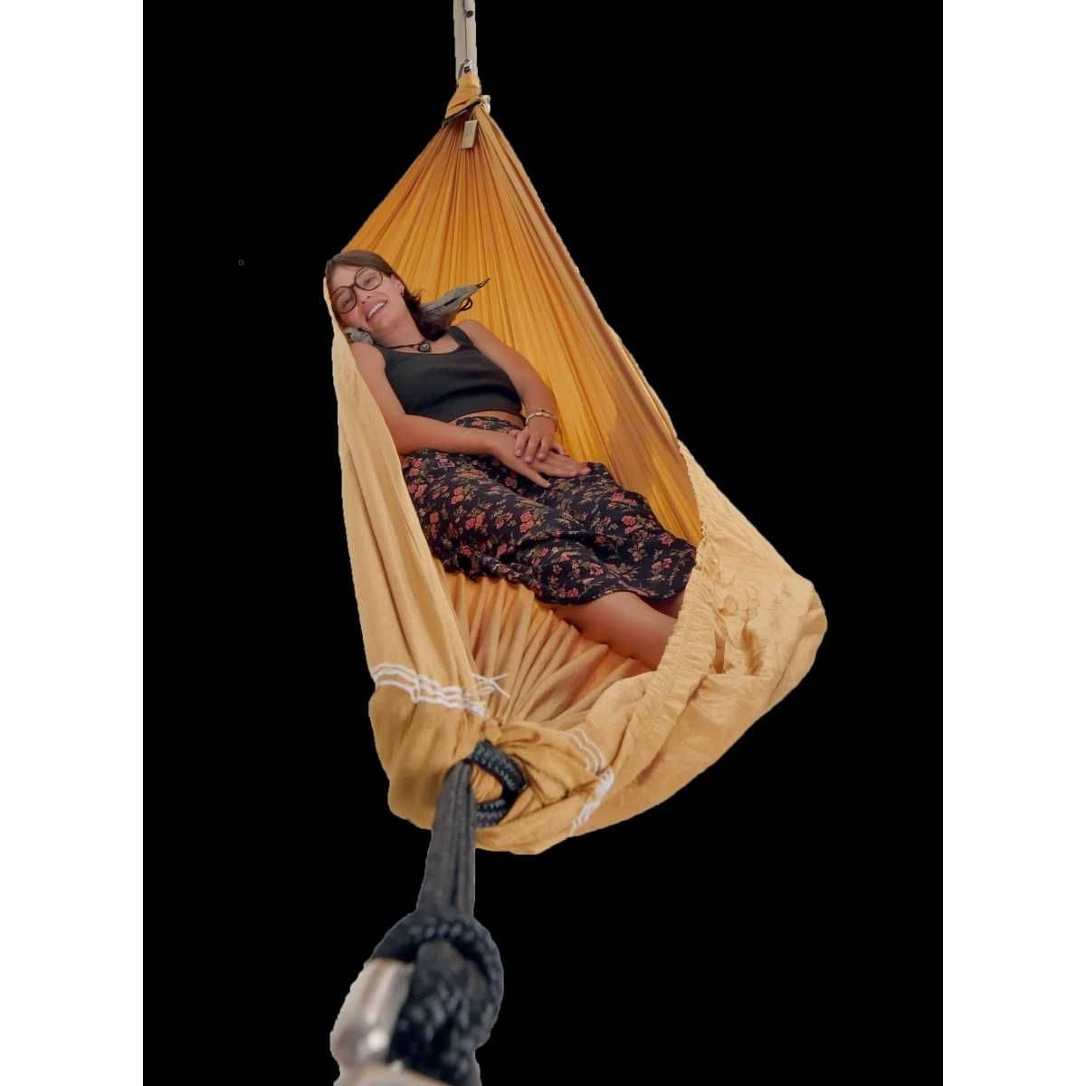 TICKET TO THE MOON Compact Hammock Haengematte Sand inkl. Nautical Ropes - TMC70 TMROPE