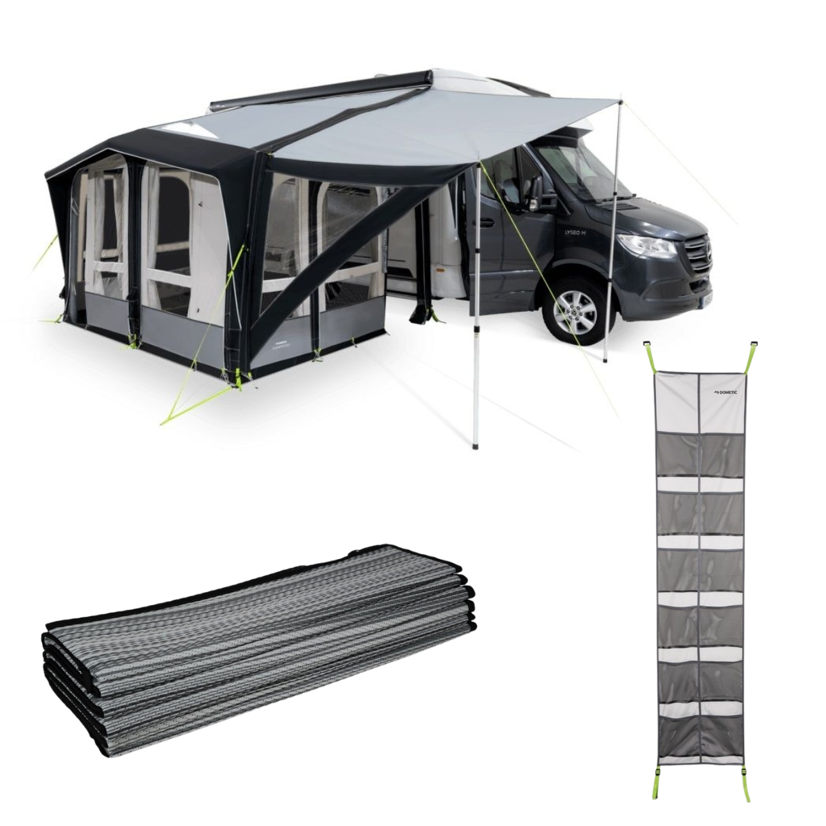 DOMETIC aufblasbares Vorzelt Club AIR Pro 260 x 275 cm- Anbauhoehe 265-295 cm Club-Set