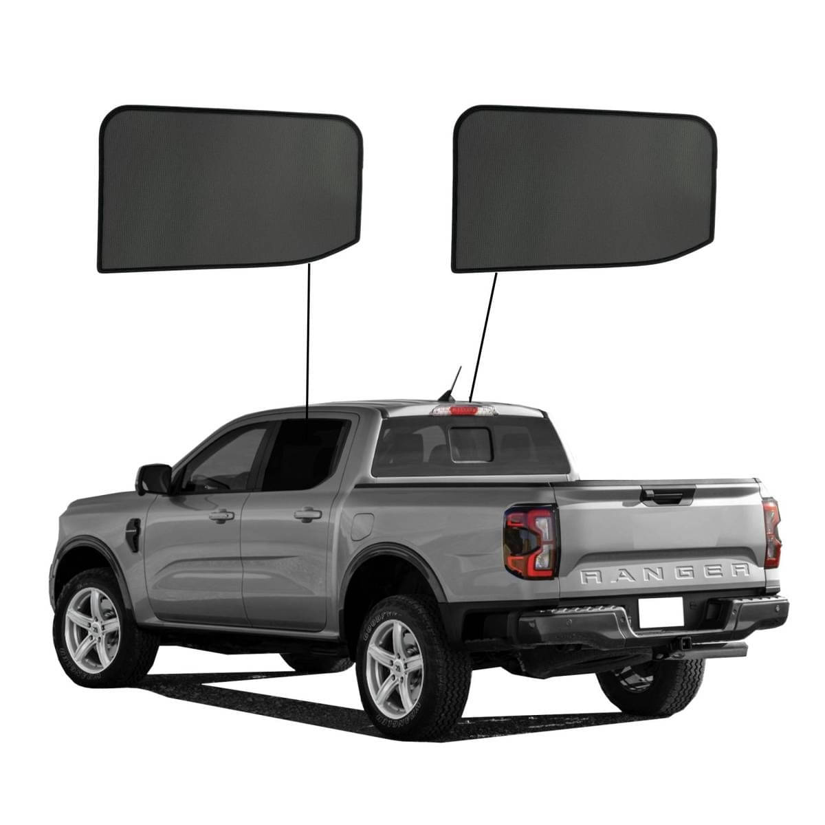 WINDESA SunClip Sonnenschutz - Sichtschutz Ford Ranger Pick Up ab Bj. 2023 Set A - sun-10459a