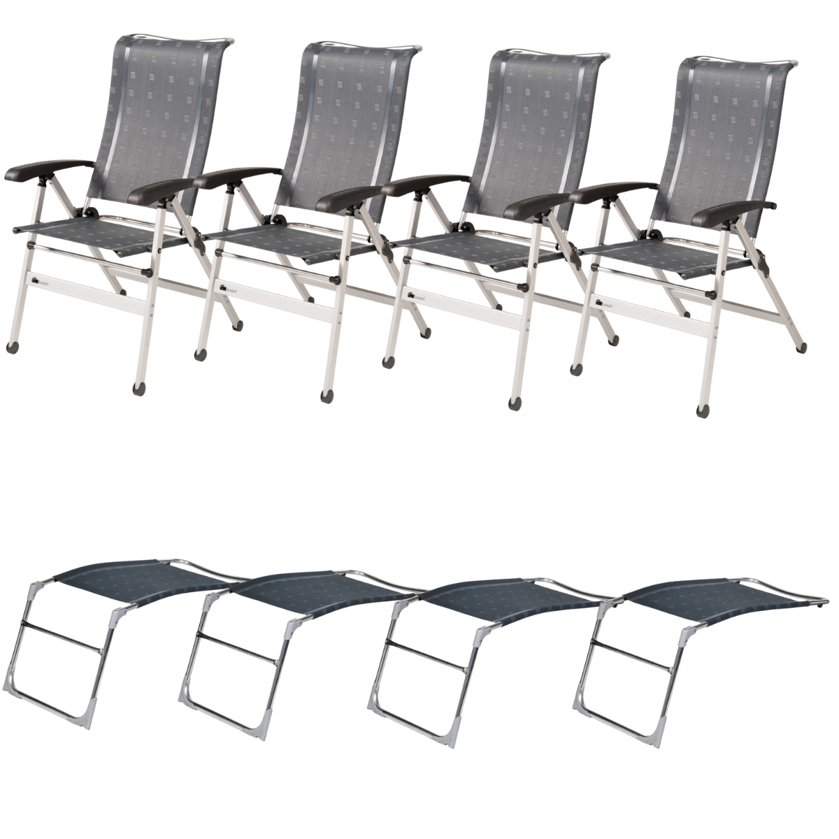 DUKDALF Stuhl Cha Cha anthrazit - Beinauflagen 4er-Set - 42-02-0677-4 42-08-0677.4