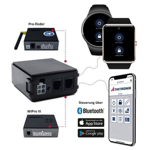 THITRONIK BT-Connect - Bluetooth Steuerungsmodul fuer WiPro III Alarmanlage - 10600