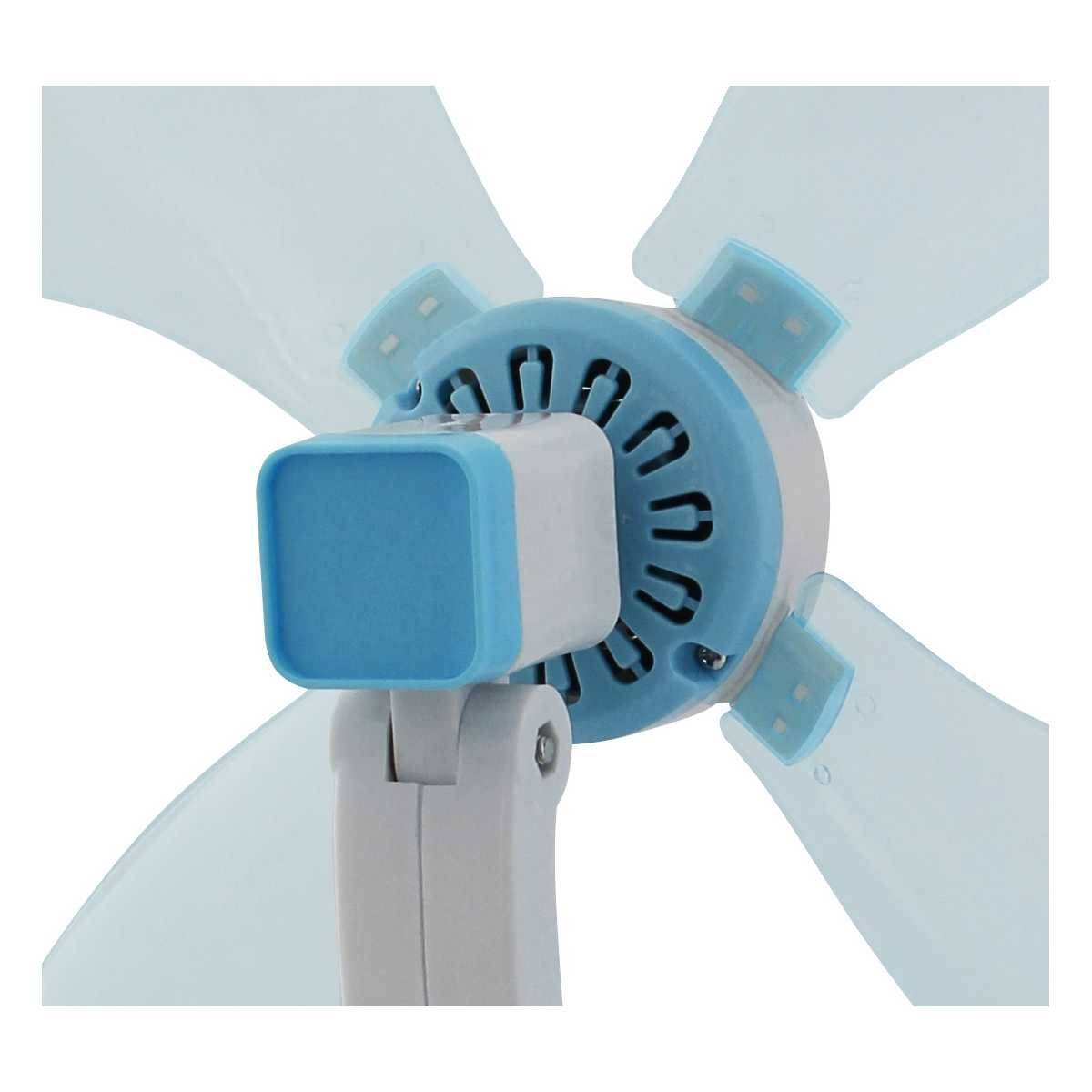 EuroTrail faltbarer Ventilator mit Klammer 12 V Eisblau - ETLT1406