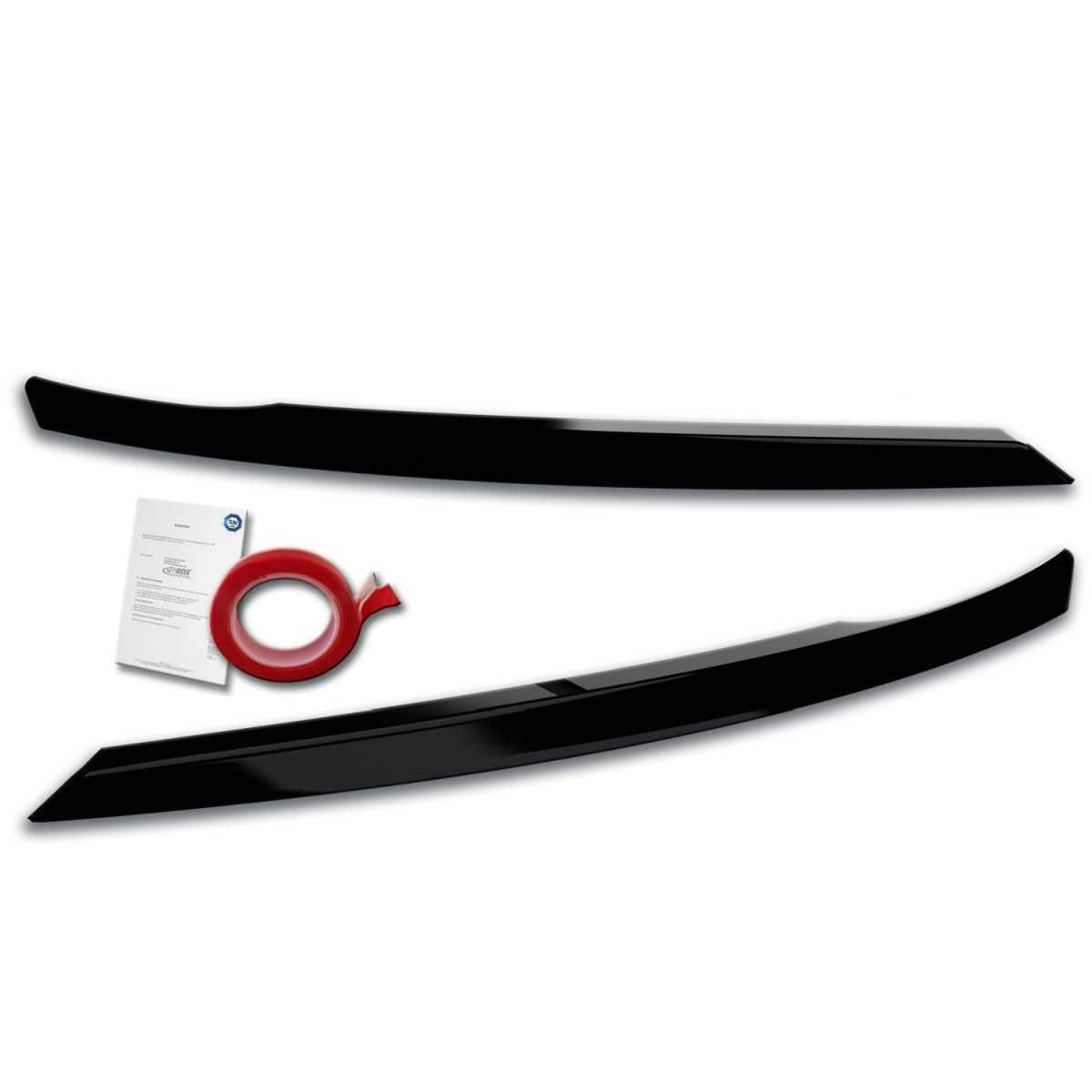 RDX Racedesign Scheinwerferblenden Boeser Blick fuer SEAT Ateca - CUPRA Ateca 5FP Bj. 2016-2021 Schwarz Glaenzend - RDSB175-GZD