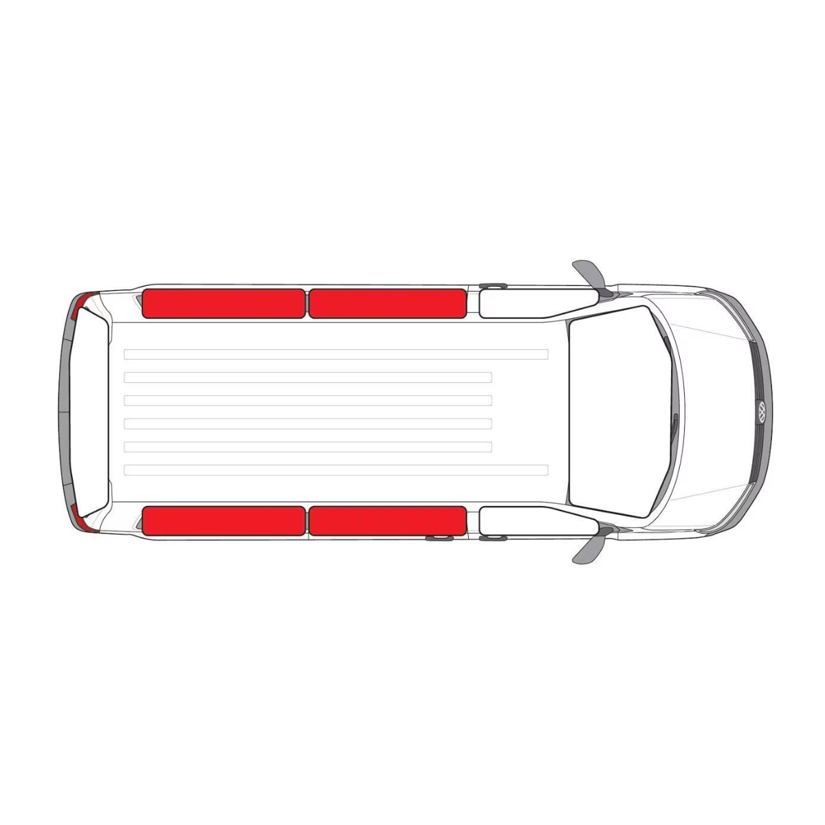 CARBEST Premium Thermomatten-Set Wohnraum VW Caddy 5 kurz ab Bj. 2021 - 372401