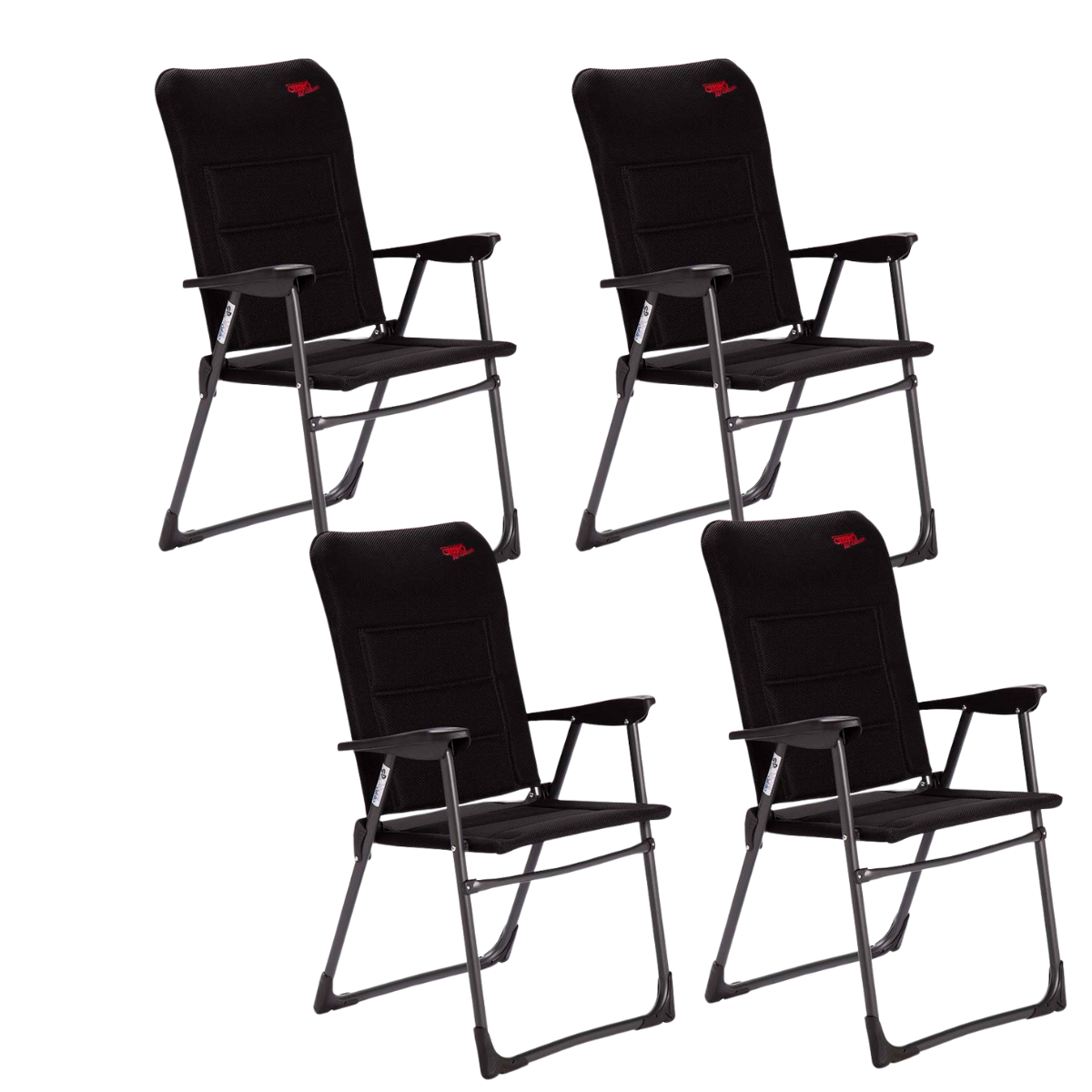 CRESPO Campingstuhl Air Deluxe AP-218-ADS schwarz 4er-Set - 1148301