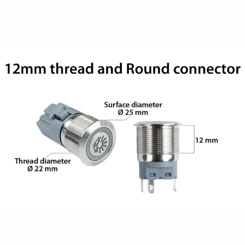 Autoterm Push Control Knopf- Gewinde 12 mm- runder Anschluss - 77874