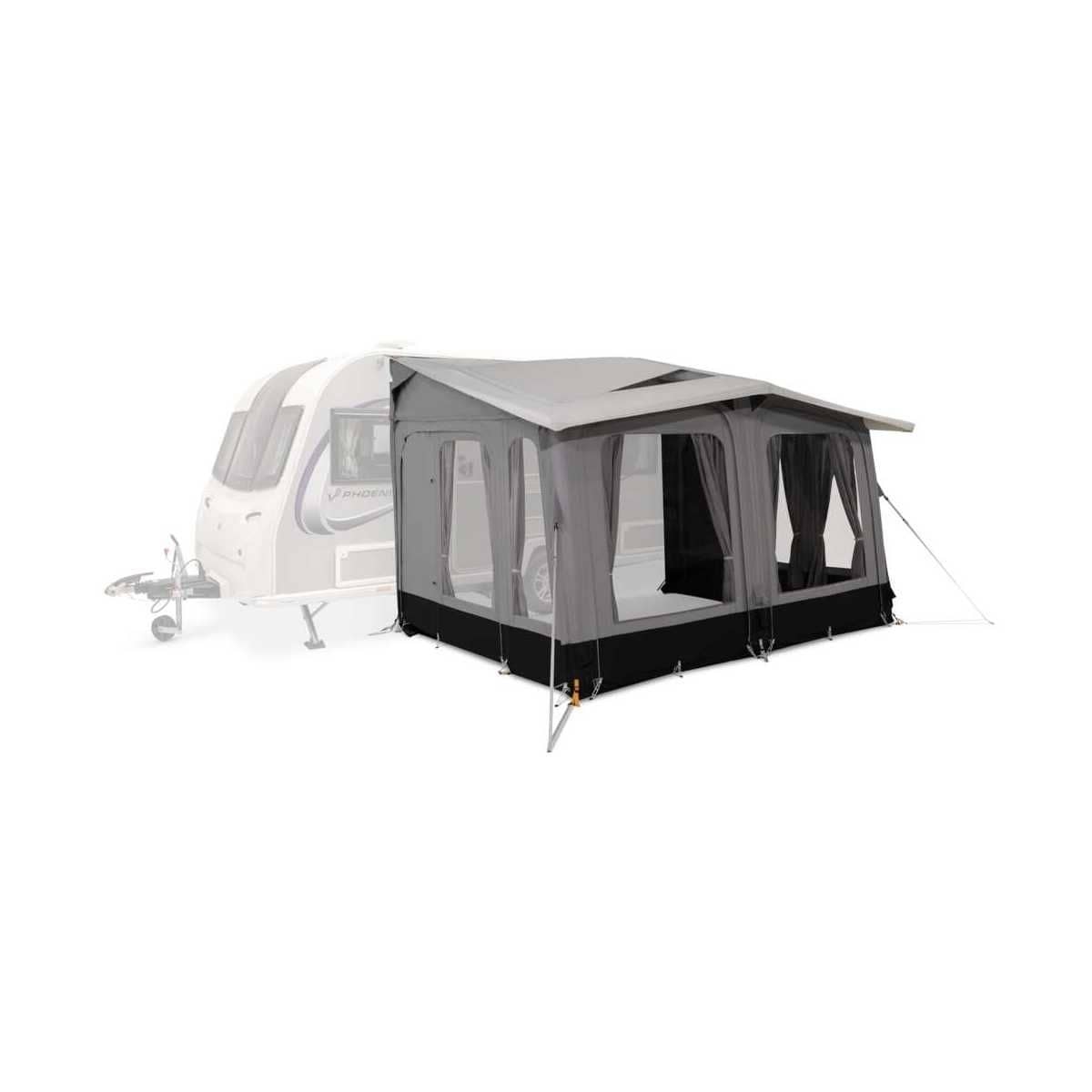 DOMETIC aufblasbares Vorzelt Club AIR Tour 390S- 390x275 cm- Anbauhoehe 235-265 cm - CampingFactory-Exklusiv-Edition