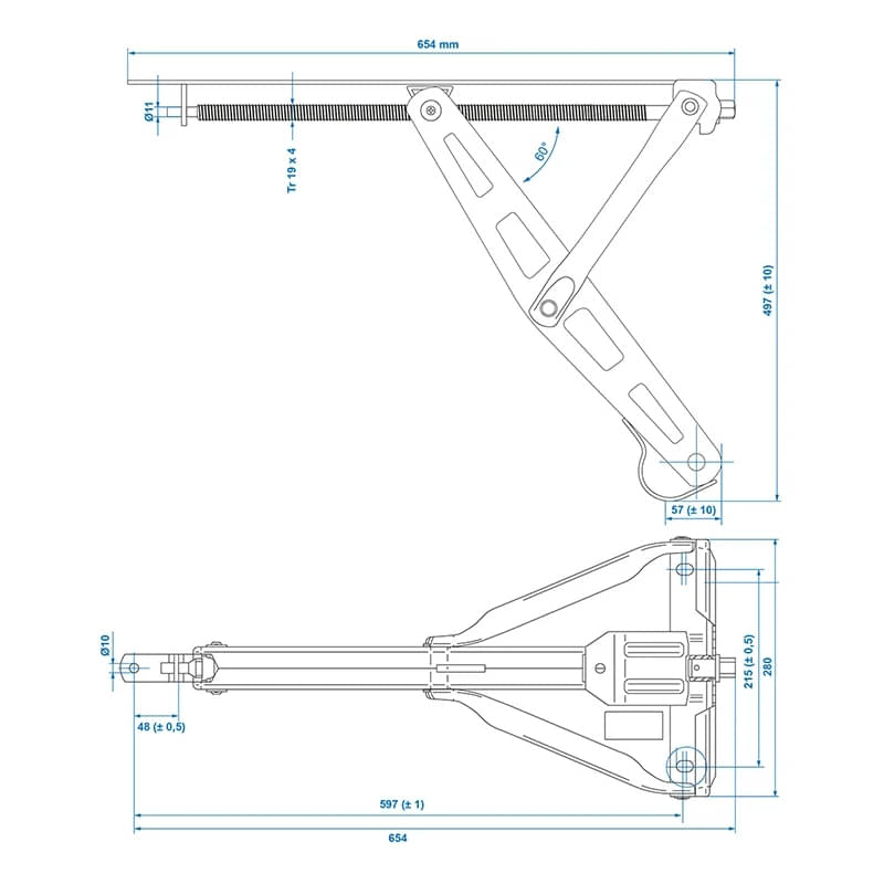ProPlus Ausdrehstuetze fuer Wohnwagen 600 kg - 361503