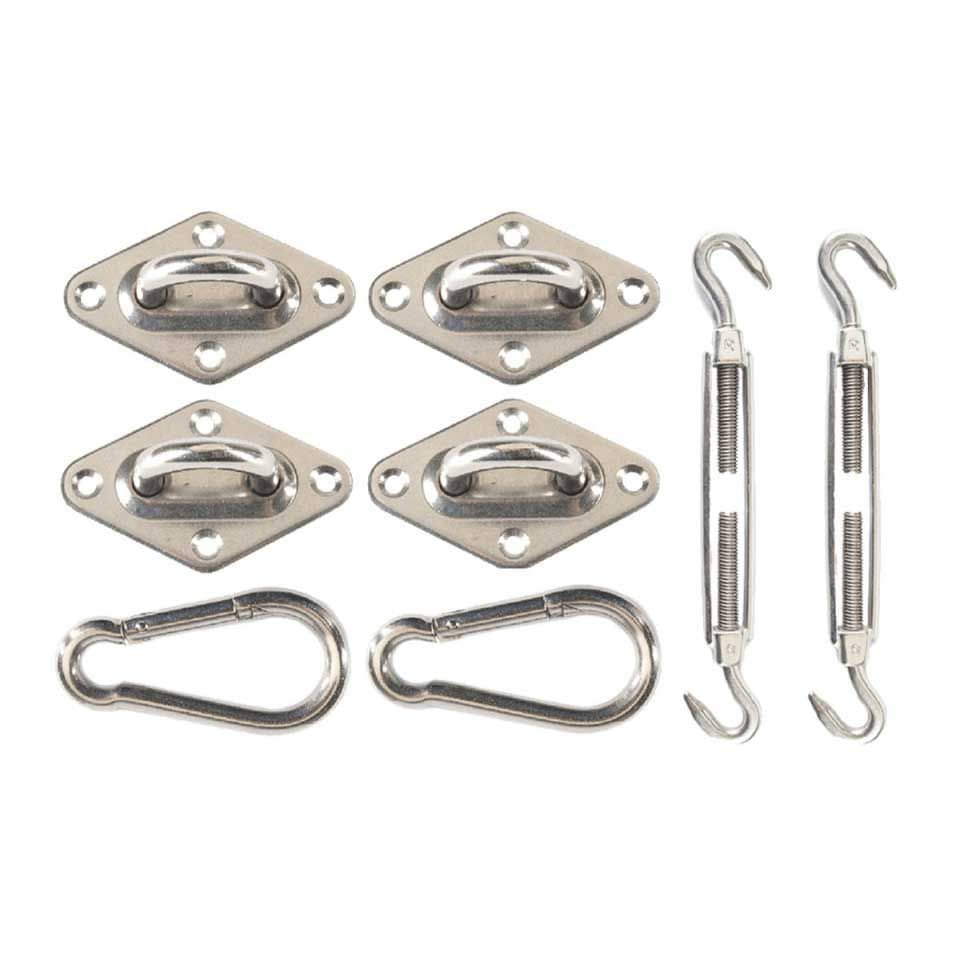 TRAVELLIFE Montageset Livin‘outdoor Rechteck silber Art-Nr. 5000310