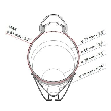 FIAMMA Carry Bike Frame Deep Black Fahrradtraeger Fiat Ducato-Peugeot Boxer-Citroen Jumper ab Bj. 2006 fuer 3 Raeder - 02096-40A 08753-01A 08831A01A 98656N567