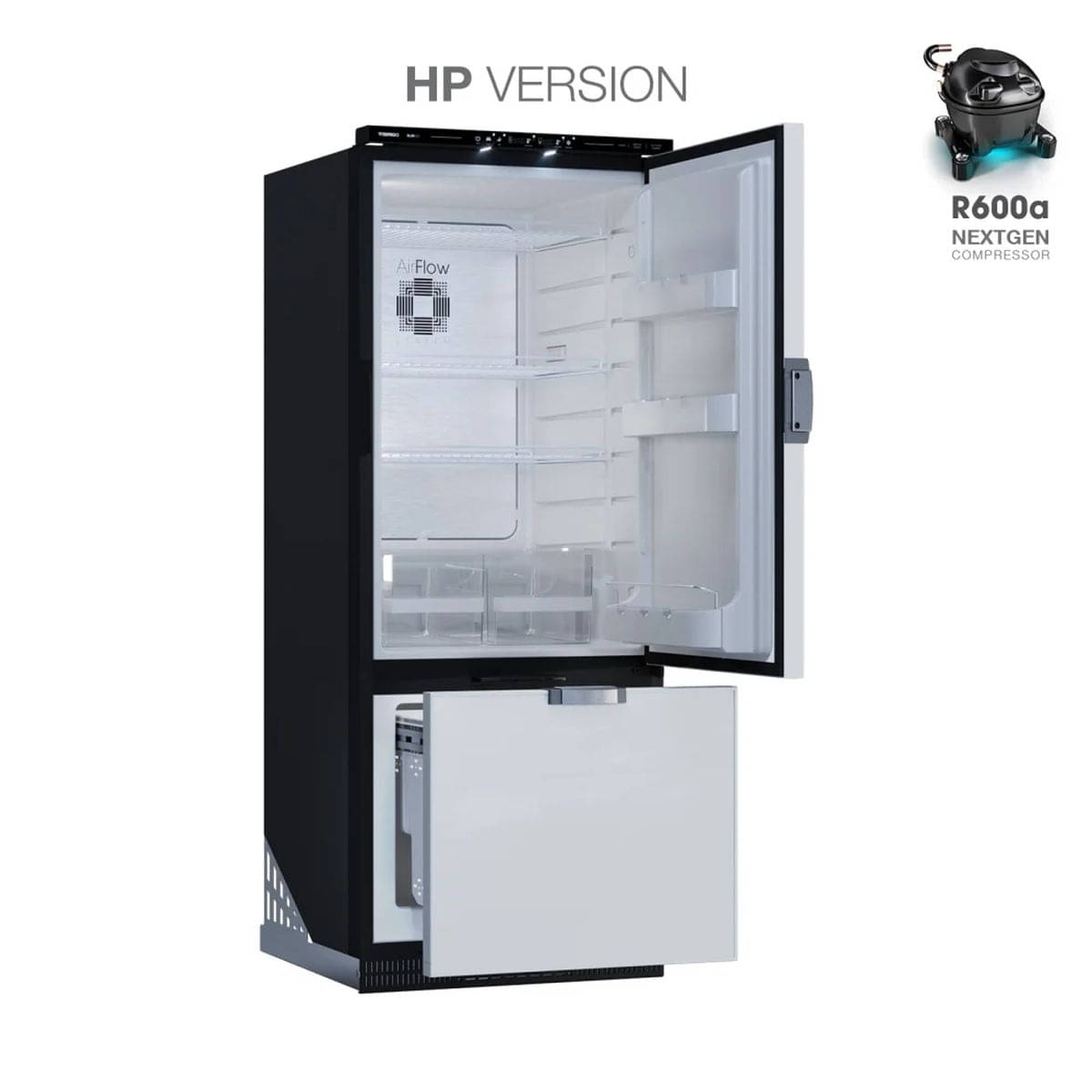 VITRIFRIGO Kompressor-Kühlschrank Slim C250 CHR 12/24 V 250 L Hellgrau glänzend VITRIFRIGO Kompressor-Kuehlschrank Slim C250 CHR 12-24 V 250 L Hellgrau glaenzend