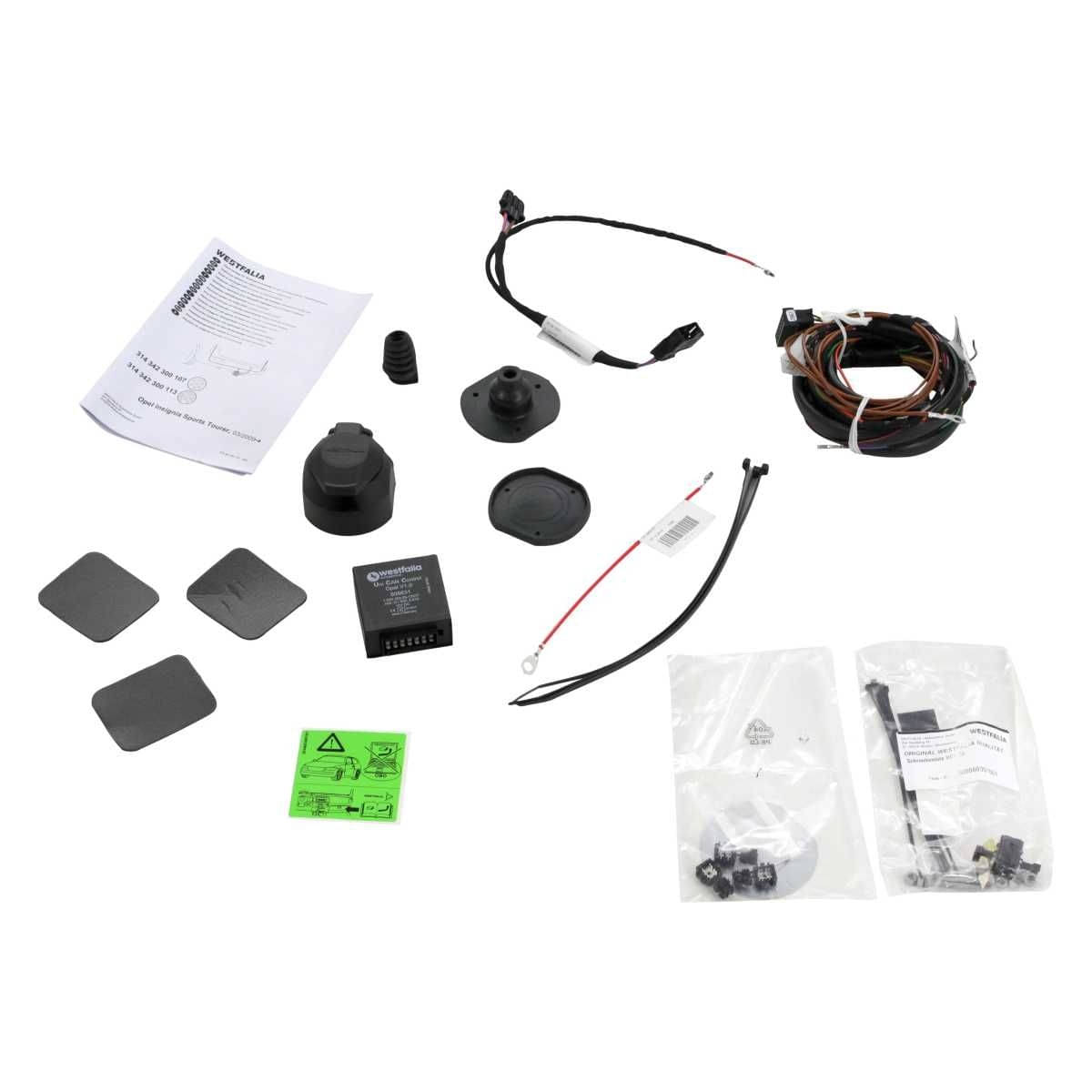 Westfalia Abnehmbare Anhaengerkupplung fuer Opel Insignia Sports Tourer -BJ 08-2009-05-2017- - im Set mit 13-pol. fahrzeugspezifischem Elektrosatz - 314342900113