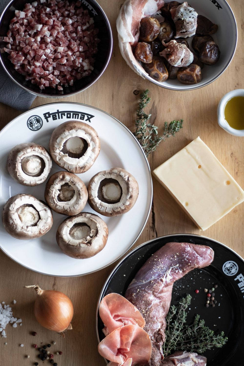 PETROMAX Emaille Teller weiss 2 Stueck Ø 22 cm px-plate-w