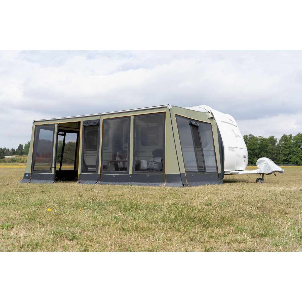 WIGO Markisenzelt ROLLI PLUS Modul Moos Gr. 12 Umlaufmass 1086 - 1120 cm Auszug 250 cm - 6608