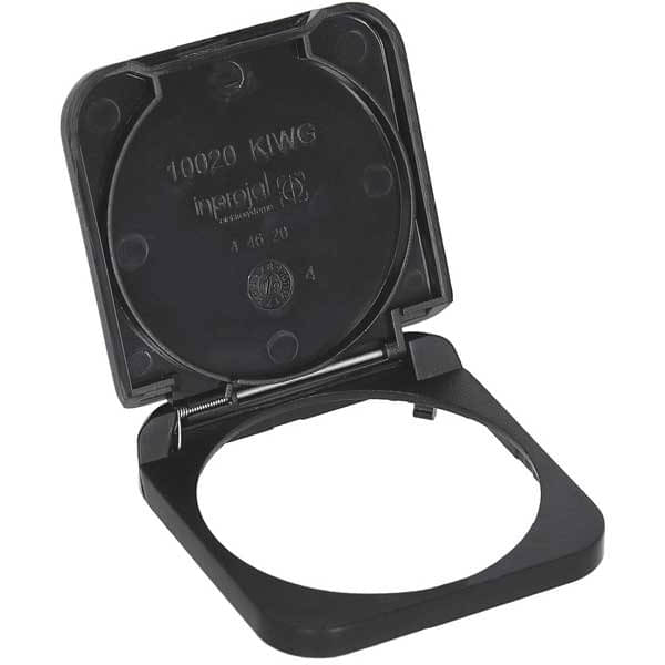 INPROJAL System 10.000 Klappdeckel fuer Steckdose schwarz - 35KLFSCH