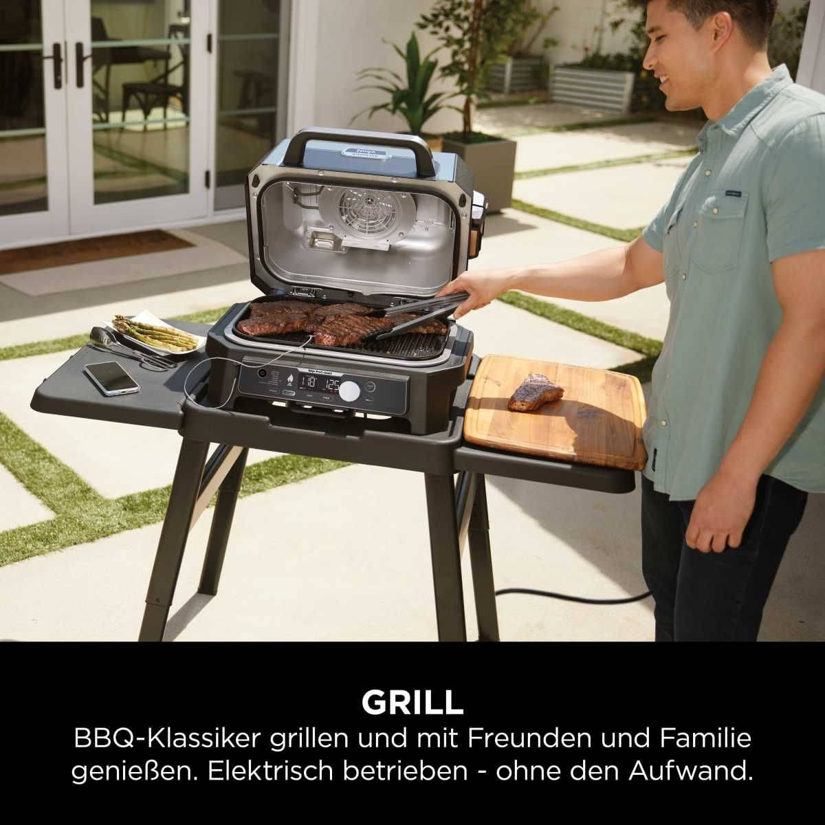 NINJA Woodfire Pro Connect XL - Elektrischer Outdoor Grill - Smoker - OG901EU