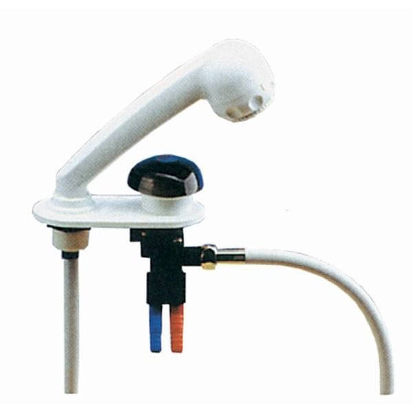 Automatik Brausegarnitur Spree mit Mischer Weiss