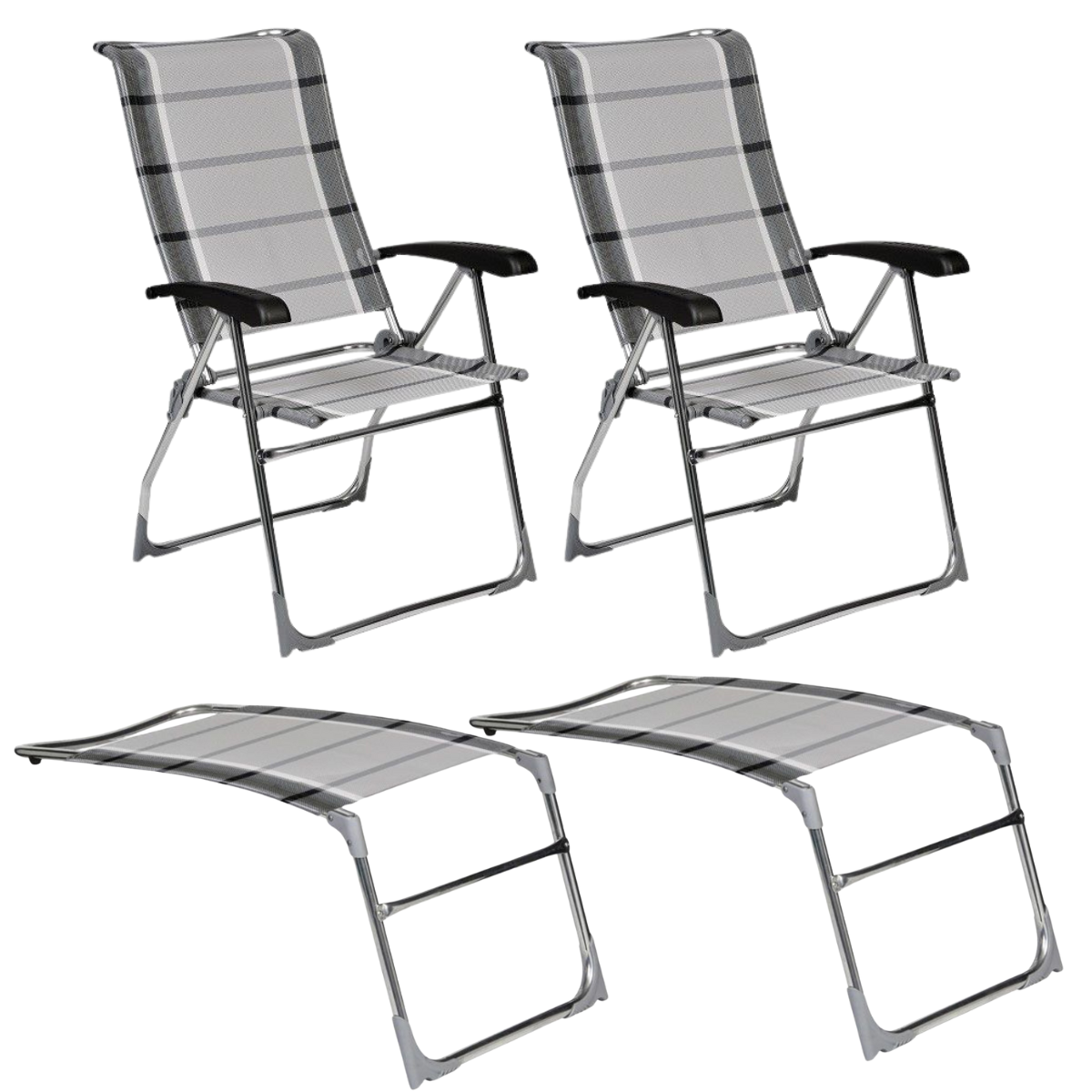 DUKDALF Stuhl Aspen silber anthrazit - Beinauflagen 2er-Set - 42-01-0649-4 42-08-0649.4