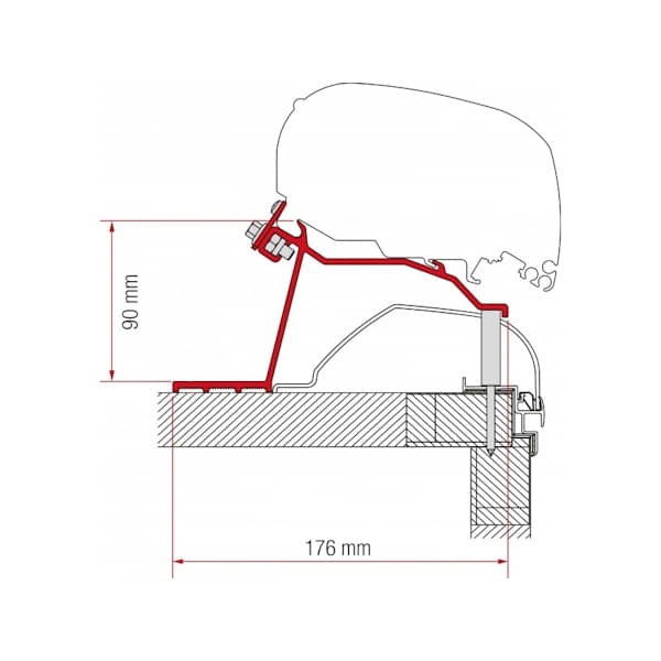 FIAMMA Adapter Kit Hobby Caravan ab Modelljahr 2014 fuer Markise F80 98655Z065