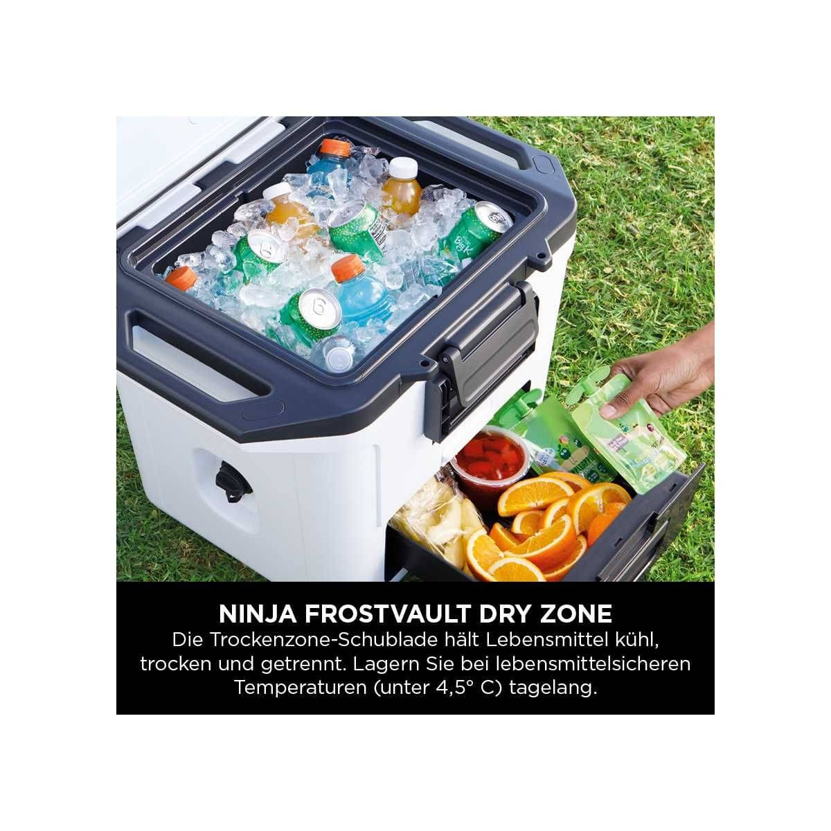 NINJA FrostVault 28L Kuehlbox mit Trockenzone- Wolkenweiss - FB131EUWH