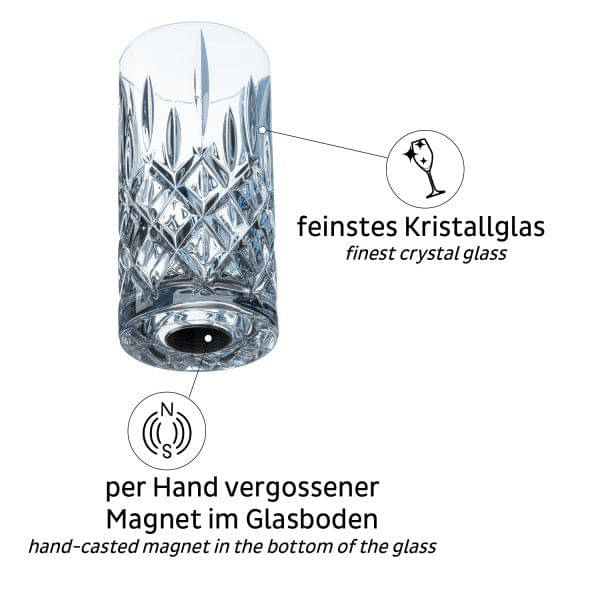 SILWY Magnet Kristallglaeser LONGDRINK NM-LO-300-4