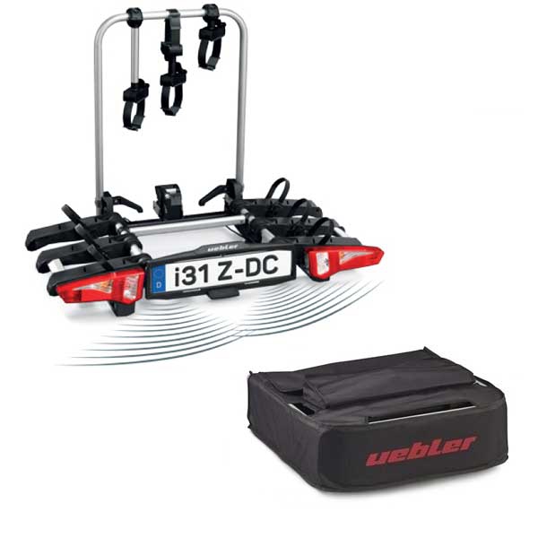 Set UEBLER i31 Z Fahrradtraeger 18130-DC 3 Raeder faltbar Rueckfahrkontrolle inkl. Tasche