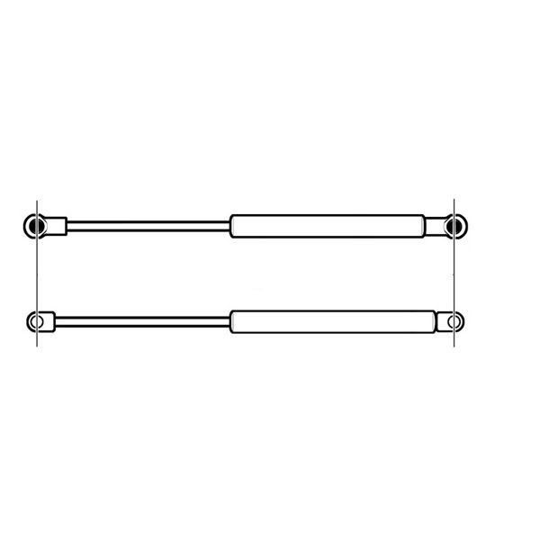 KAMEI Gasdruckfeder mit Oesenbefestigung 9-5 mm 52584