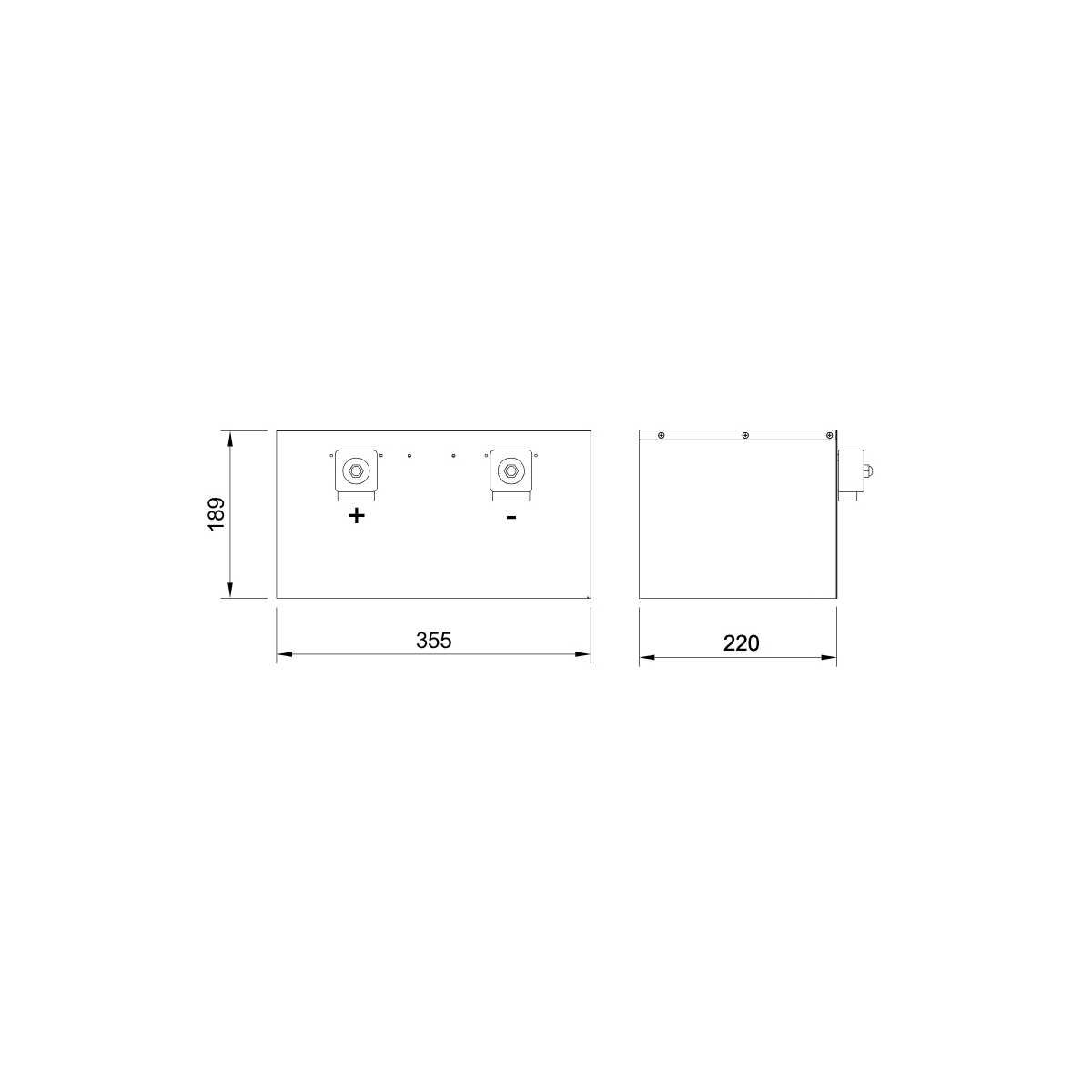 BULLTRON Lithium-Batterie Untersitz POLAR 320Ah 12V inkl. BMS 300A Dauerstrom - App - LI320B300-12-UP