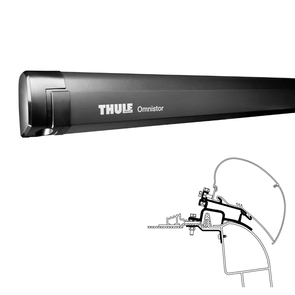 Thule Omnistor 5200 -3-52x2.50- - 301223 - Markise THULE Omnistor 5200 Mystic grau 350 cm Gehaeuse anthrazit