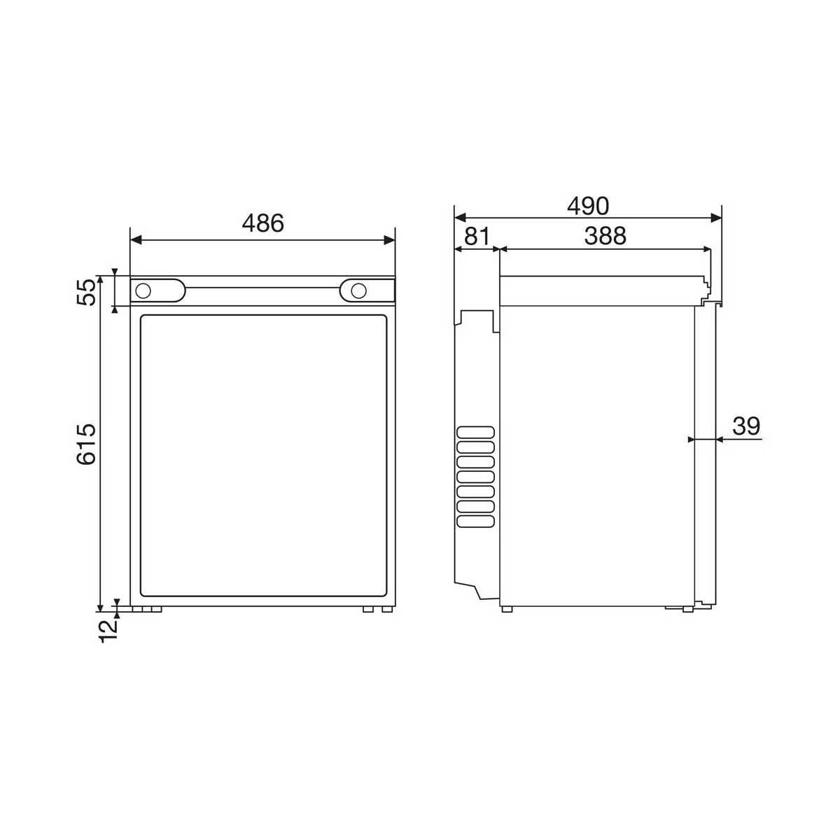 DOMETIC Absorber Kuehlschrank RF 60 50mbar freistehend Art-Nr. 9105203240