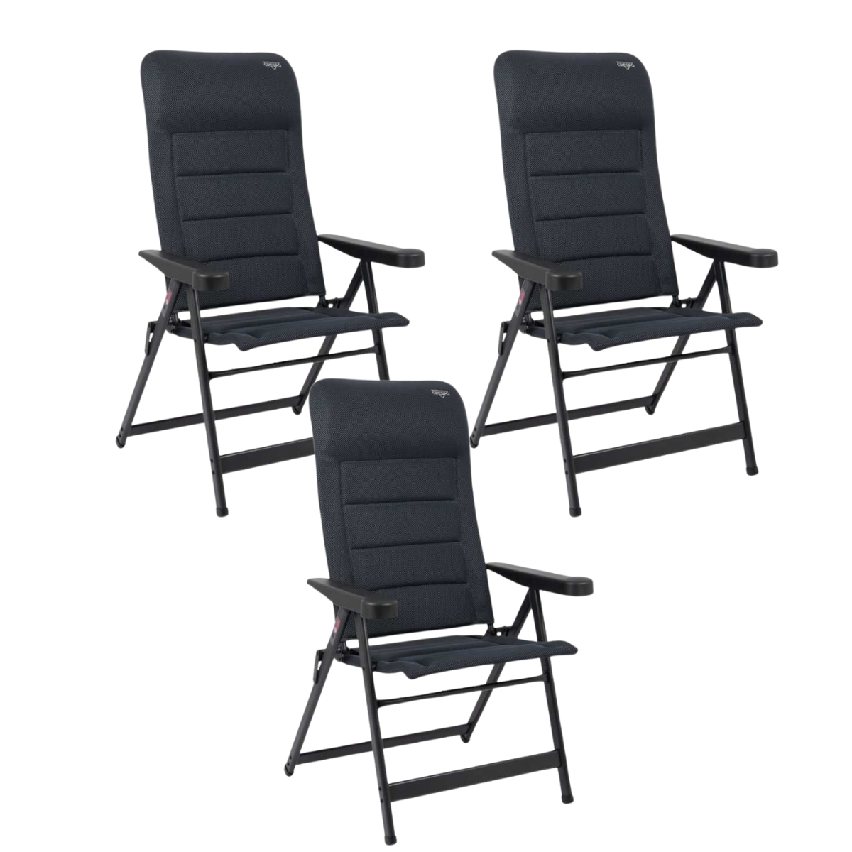 CRESPO Campingstuhl Air Deluxe AP-235-AD schwarz 3er-Set - 1149055