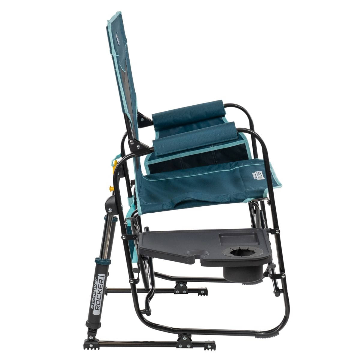 GCI faltbarer Schaukelstuhl Stowaway Rocker mit Seitentisch Teal - 379266