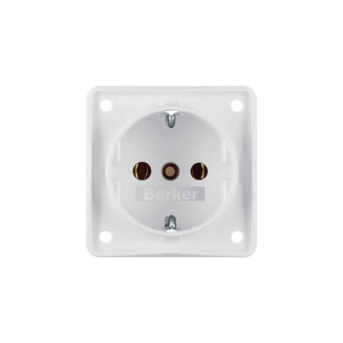 BERKER INTEGRO Flow Einbau-Steckdose SCHUKO polarweiss matt - 9 4185 25 02