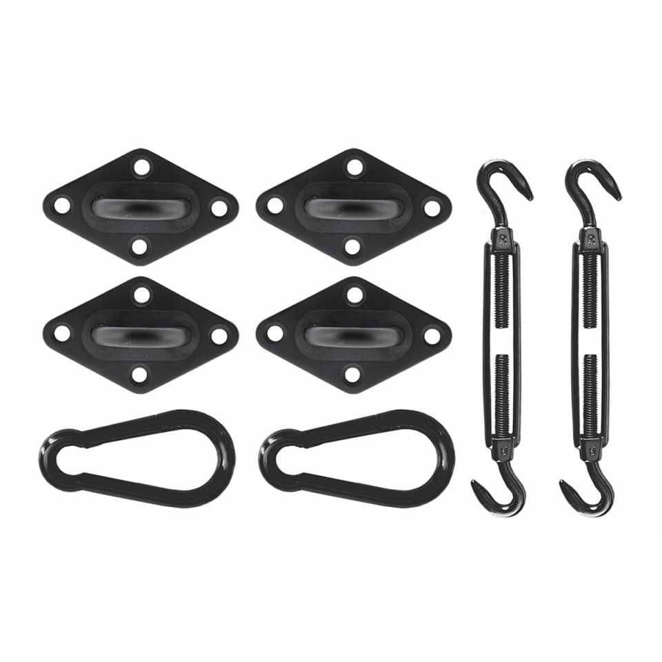 TRAVELLIFE Montageset Livin‘outdoor Rechteck schwarz Art-Nr. 5000340