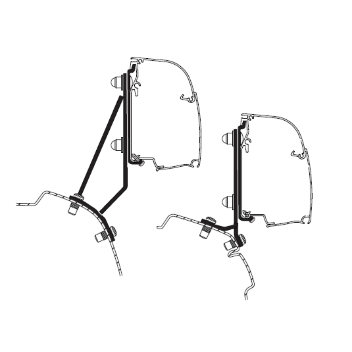 THULE Adapter Kit Ford Custom V710 / VW T7 Transporter ab Bj. 2023 für Markise T 4200 302946 THULE Adapter Kit Ford Custom V710 / VW T7 Transporter ab Bj. 2023 für Markise T 4200 302946