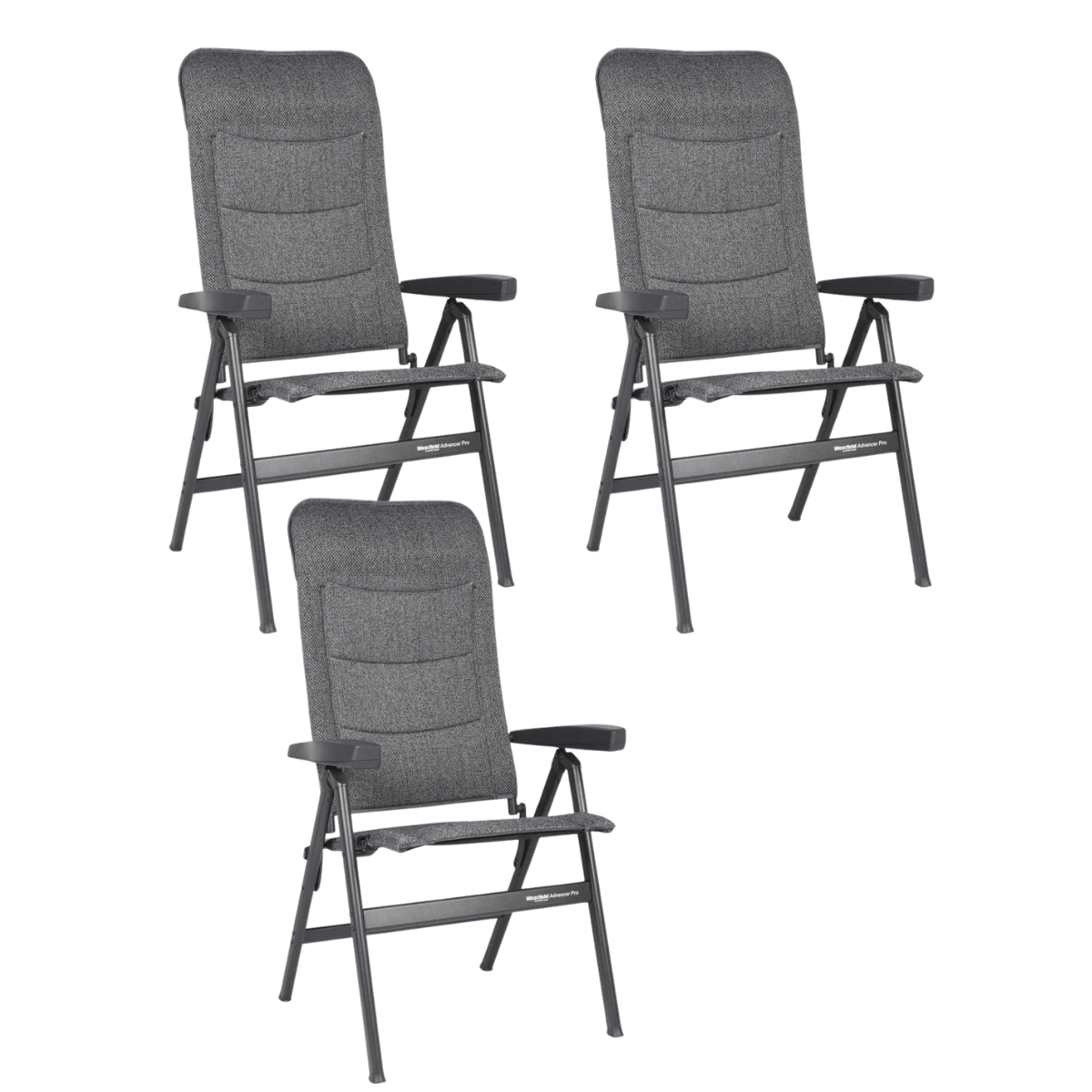 WESTFIELD Campingstuhl Advancer Pro grey melange 3er-Set - 201-1884 GM