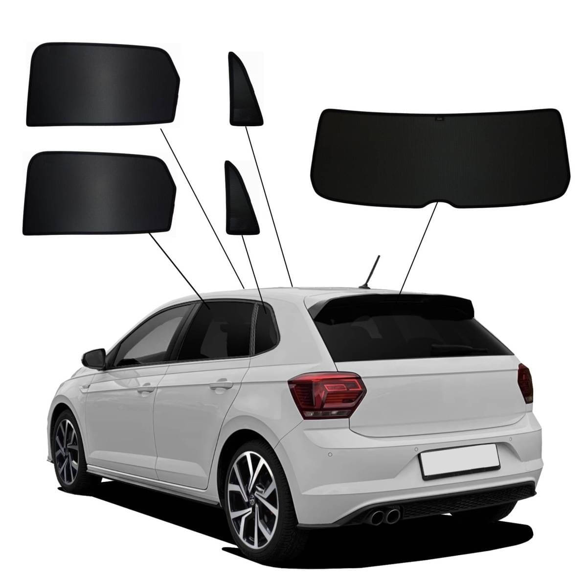 WINDESA SunClip Sonnenschutz & Sichtschutz VW Polo VI ab Bj. 2017 Set ABC WINDESA SunClip Sonnenschutz - Sichtschutz VW Polo VI ab Bj. 2017 Set ABC - sun-10449abc