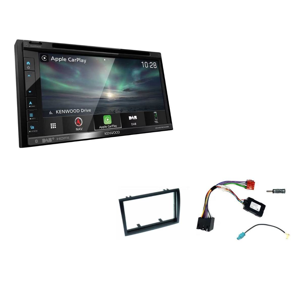 KENWOOD DNX5190DABS inkl- Installations-Kit mit LFB fuer Fiat Ducato Serie 7 ab Bj. 2014-2022