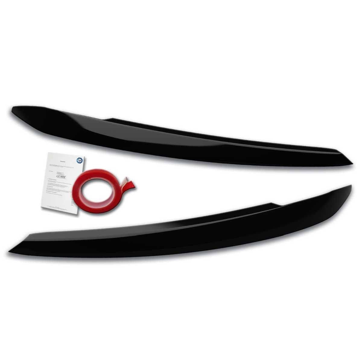 RDX Racedesign Scheinwerferblenden Boeser Blick VW Touran 5T ab Bj. 2015 -Halogen-Scheinwerfer- Schwarz Glaenzend - RDSB158-GZD