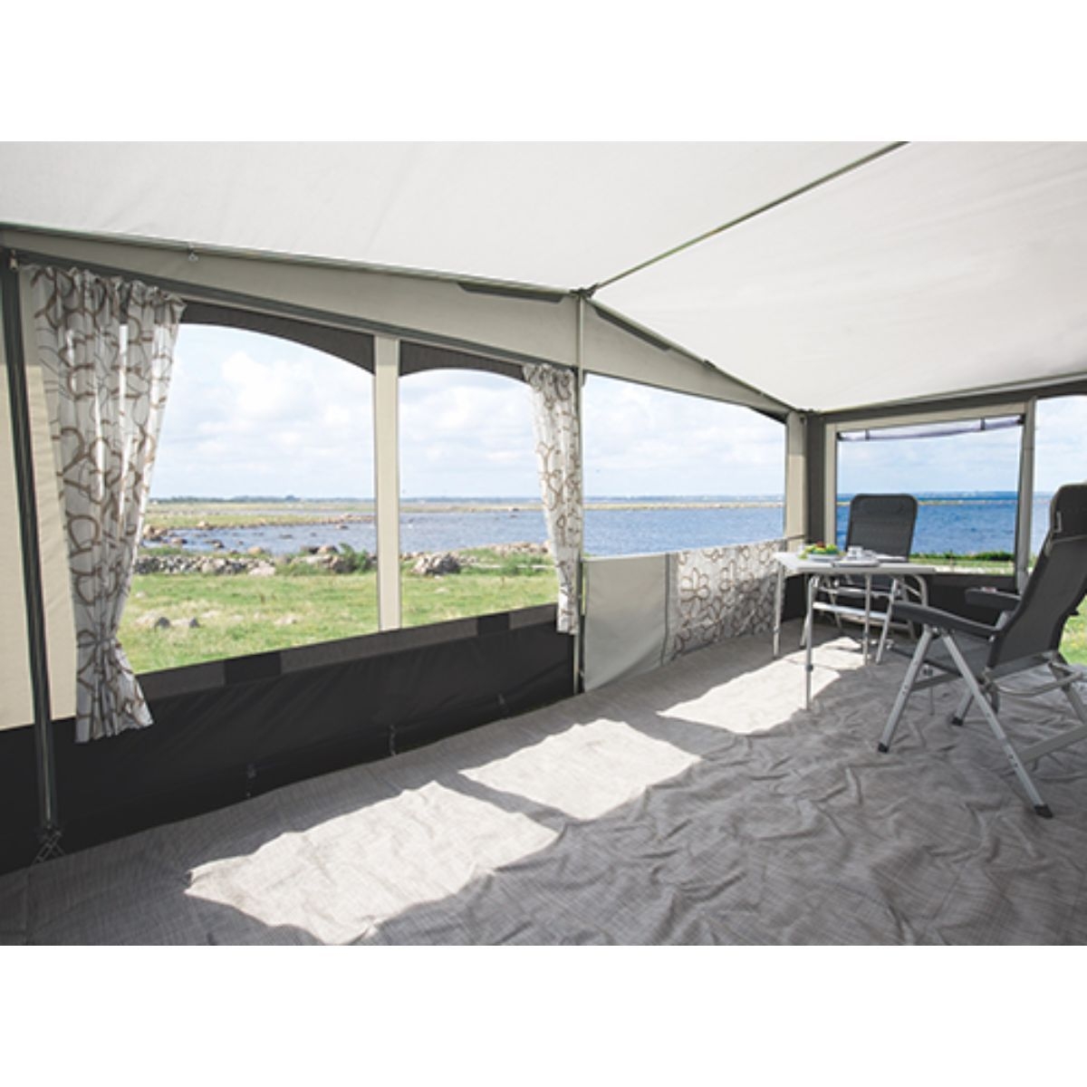 DWT Wohnwagen-Vorzelt JUBILEE 40 Gr. 17 Umlaufmass 1031-1060 cm Tiefe 270 cm Travel-Paket Alugestaenge - 122177TALU