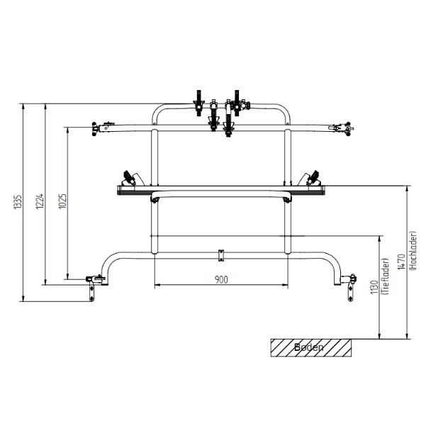 ALU-LINE EuroCarry Fahrradtraeger Fiat Ducato ab 2006 4 Raeder - 66401