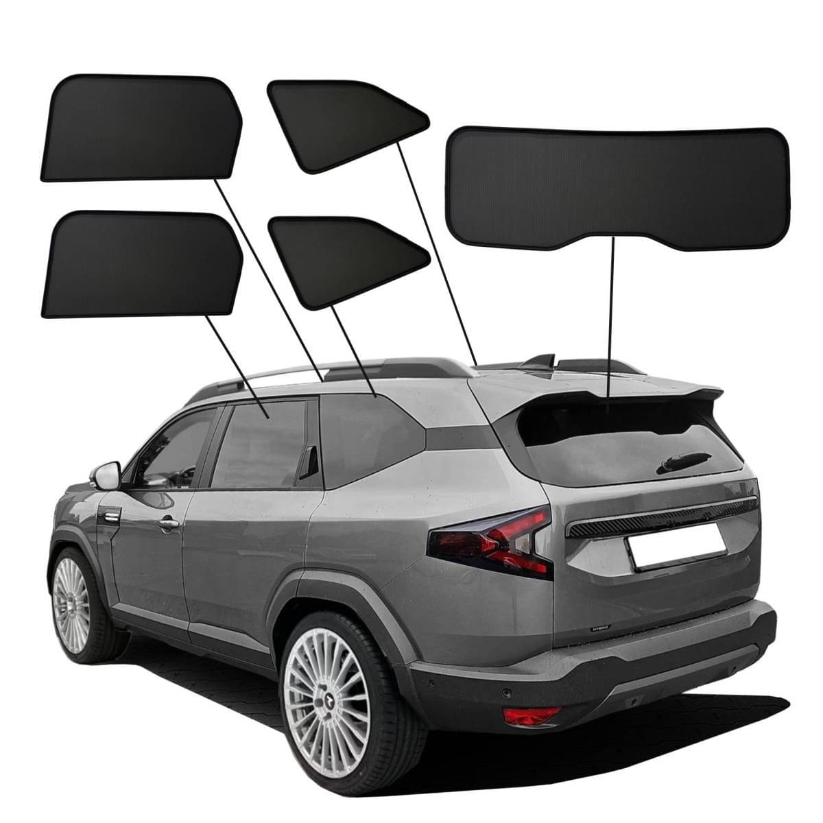 WINDESA SunClip Sonnenschutz - Sichtschutz Dacia Bigster ab Bj. 2025 Set ABC - sun-10361abc