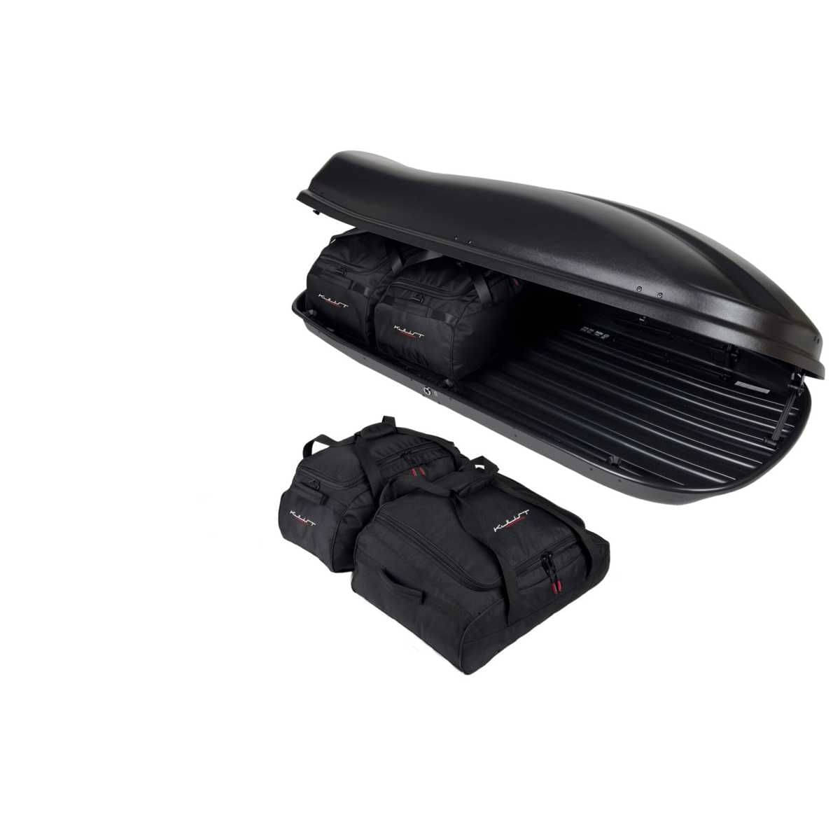 KJUST Dachboxen Taschen Set fuer Dachbox FARAD MARLIN N6 4er-Set - 13165