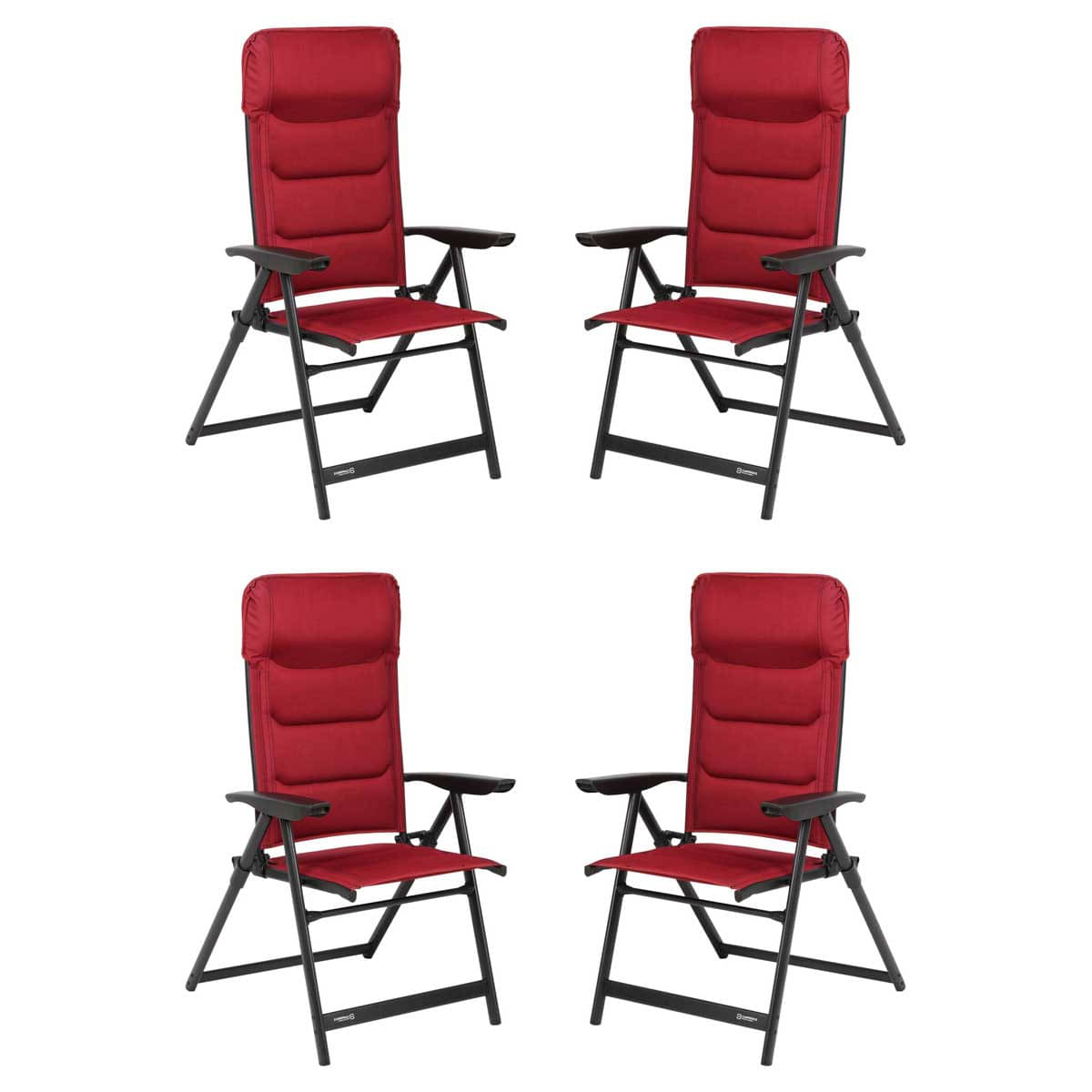 Set WESTFIELD Camperdice Evolution bordeaux 4 Stuehle