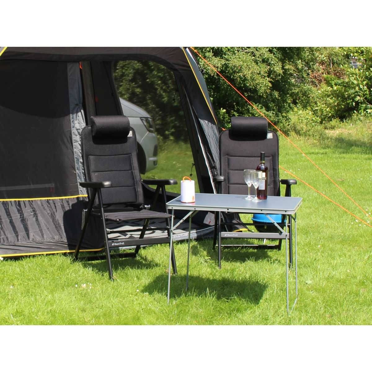 EuroTrail Campingstuhl CHATEAU Schwarz - ETCF1349