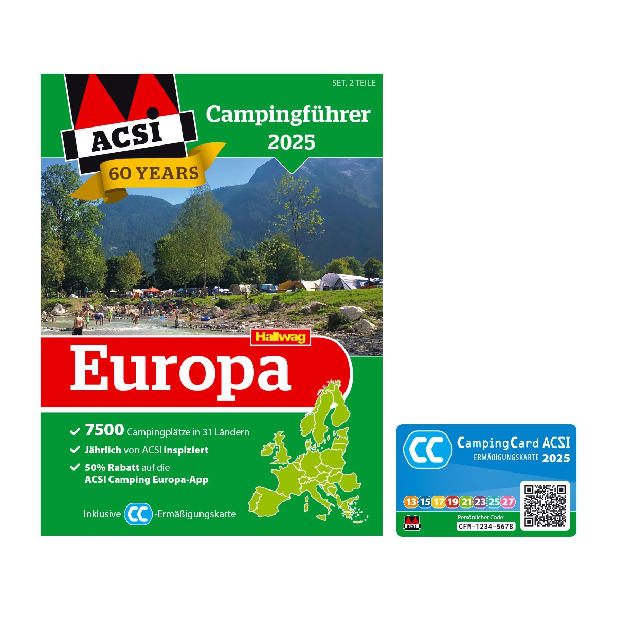 ACSI CampingCard - Campingfuehrer Europa 2025